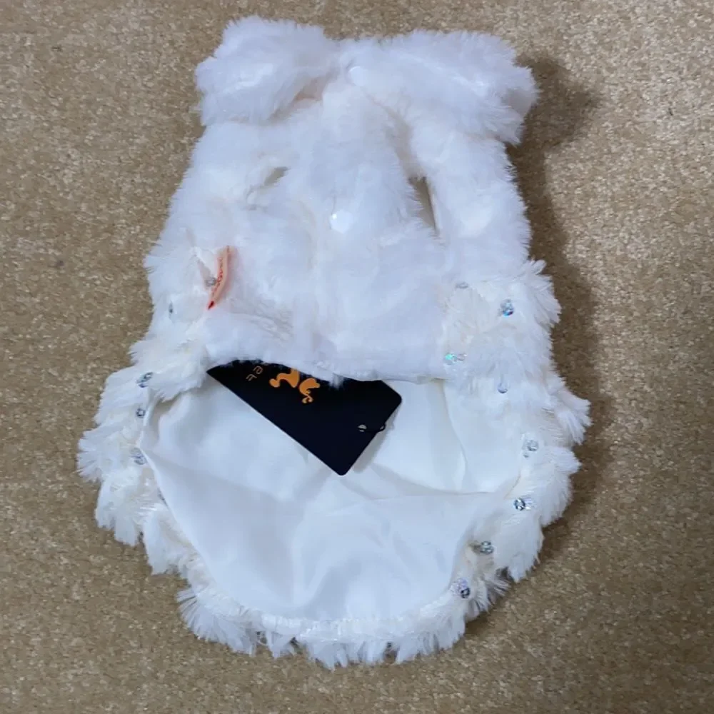 Dog Coat with Sparkles and Bow Size S NWT